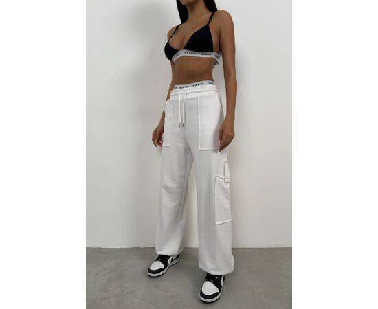 Women's Sweatpants with Elastic Legs & Cargo Pocket