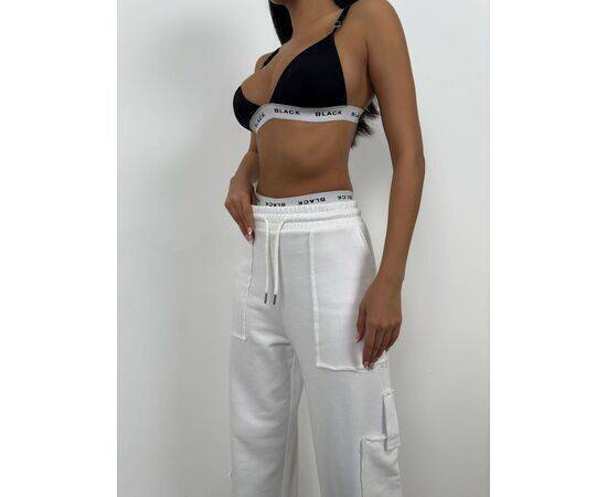 Women's Sweatpants with Elastic Legs & Cargo Pocket