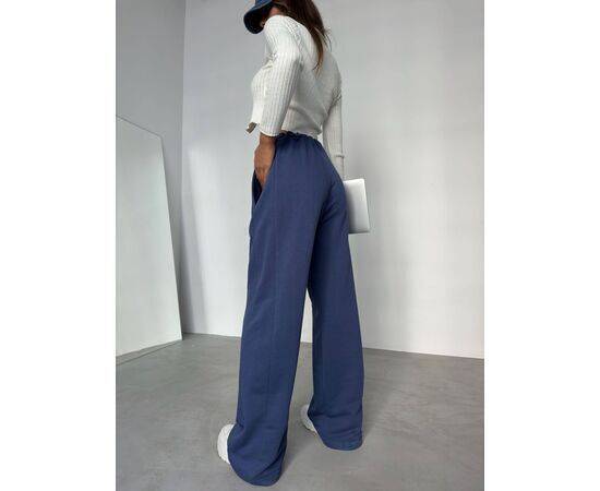 Women's Wide Leg Sweatpants with Stitching Detail