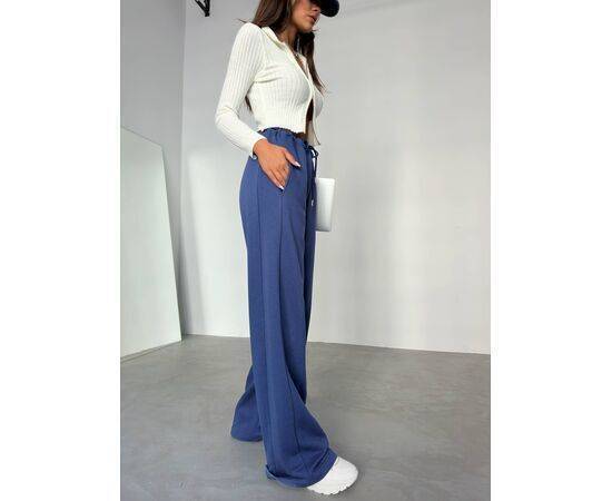 Women's Wide Leg Sweatpants with Stitching Detail