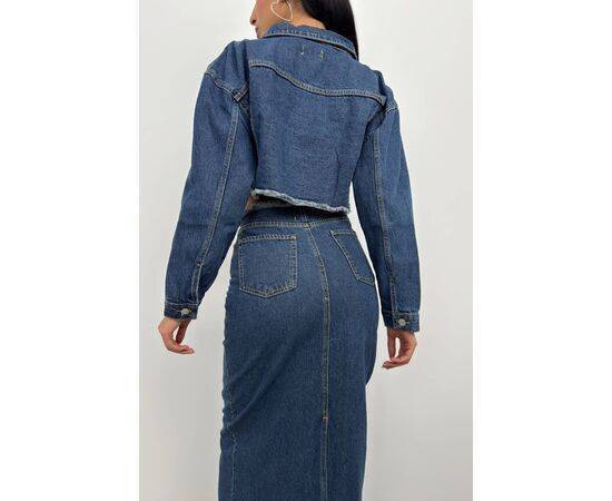 Women's Waist End Seamless Denim Jacket