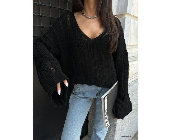 Women's Laser Cut Knitwear Sweater