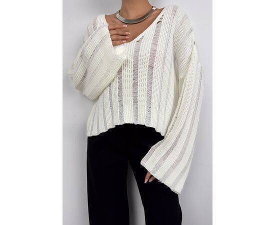 Women's Laser Cut Knitwear Sweater