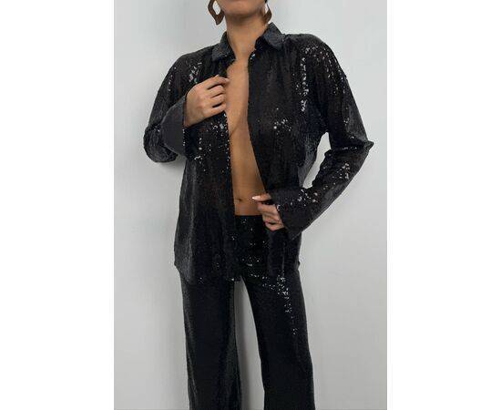 Women's Sequined Oversize Shirt