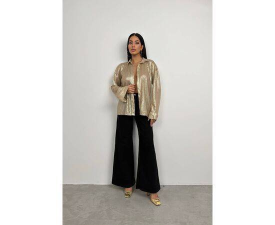 Women's Sequined Oversize Shirt