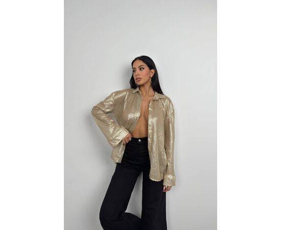 Women's Sequined Oversize Shirt