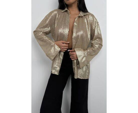 Women's Sequined Oversize Shirt