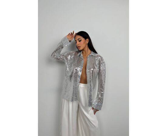 Women's Sequined Oversize Shirt