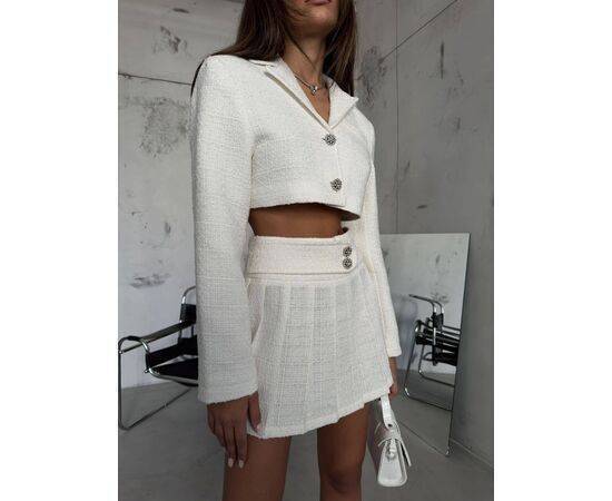 Women's Stone Detailed Buttoned Jacket Set