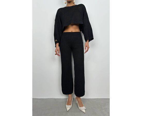 Women's Oversize Knitwear Blouse & Trousers Set