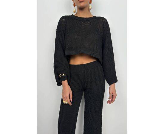 Women's Oversize Knitwear Blouse & Trousers Set