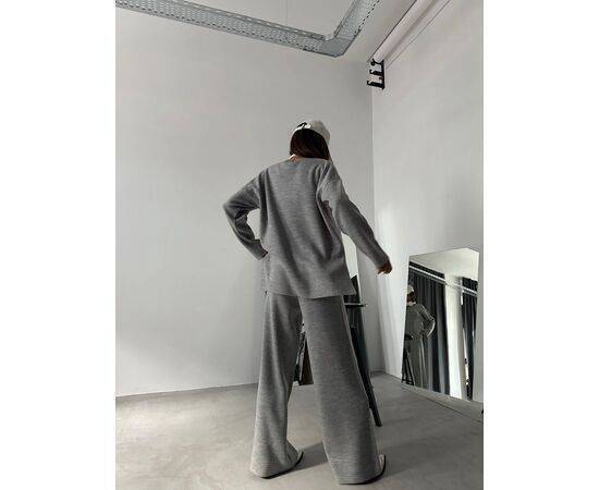 Women's V-Neck Knitwear Sweater & Trousers Set