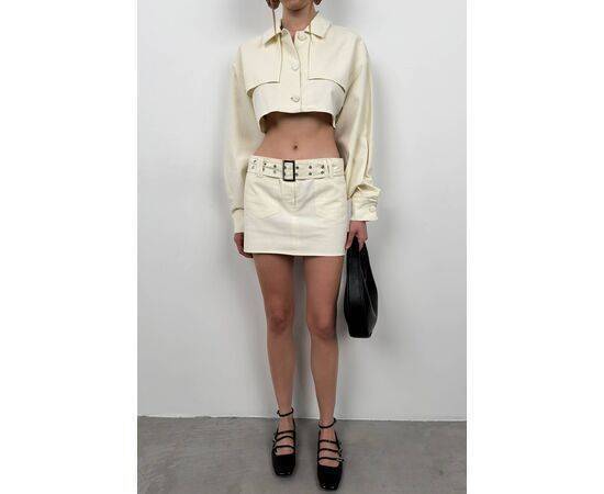 Women's Belt Detail Mini Skirt