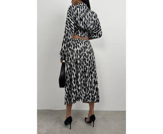 Women's Patterned Skirt with Side Slits