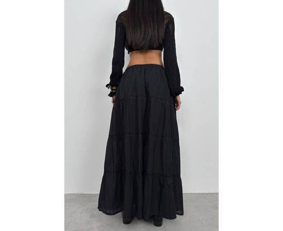 Women's Elastic Waist Maxi Skirt