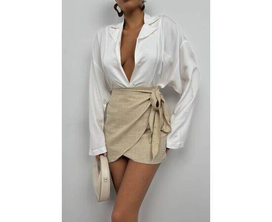 Women's Wrap Linen Skirt