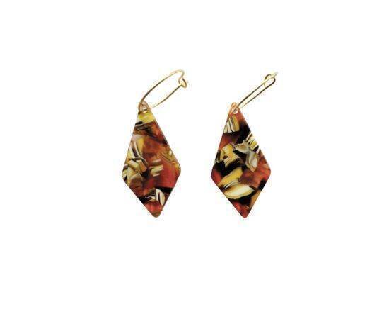 Natural Stone Mineral Look Design Earrings