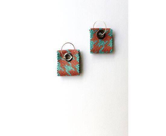 Pixel Textured Fabric Earrings