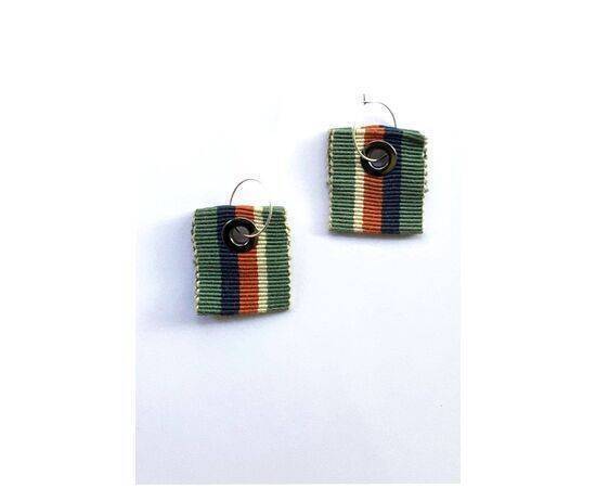 Striped Fabric Earrings