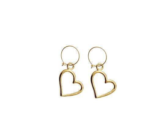 Hooked Strap Heart Earrings