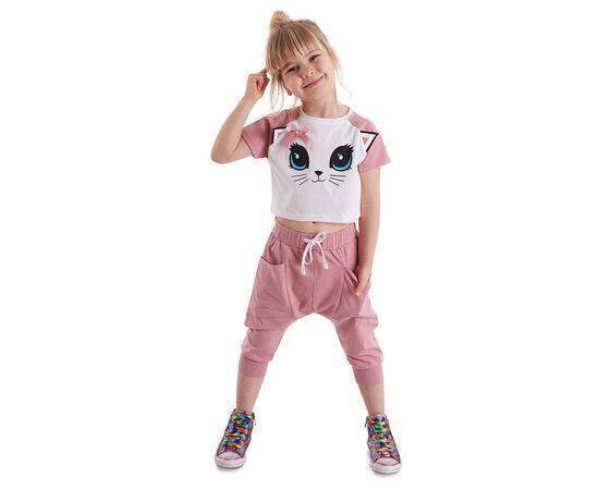 Girl's Crop-Top&Baggy Capri Pants Set