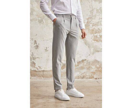 Pleated Trousers with Elastic Waist