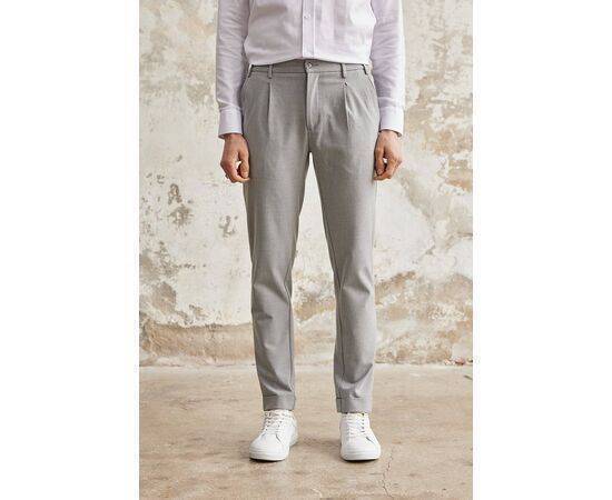 Pleated Trousers with Elastic Waist