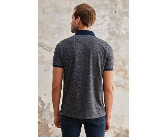 Patterned Polo Neck Short Sleeve T-Shirt