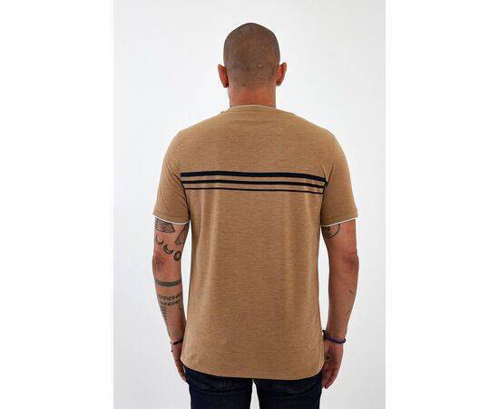 Crew-Neck Striped Short Sleeve T-shirt