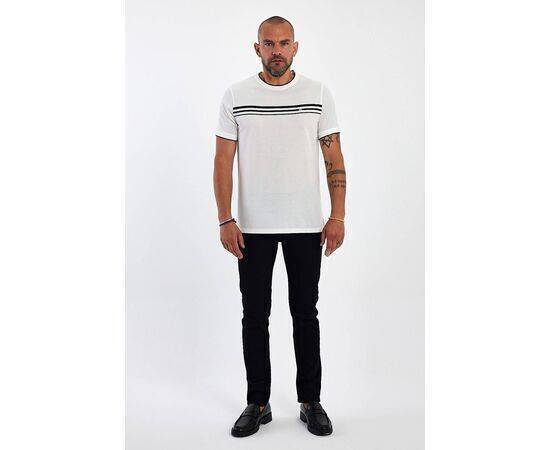 Crew-Neck Striped Short Sleeve T-shirt