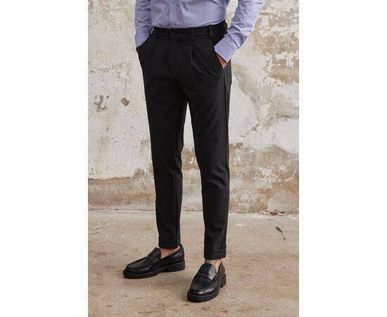 Pleated Trousers with Elastic Waist