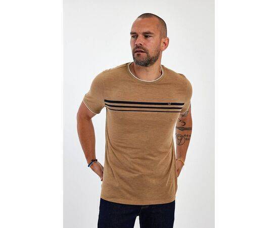 Crew-Neck Striped Short Sleeve T-shirt