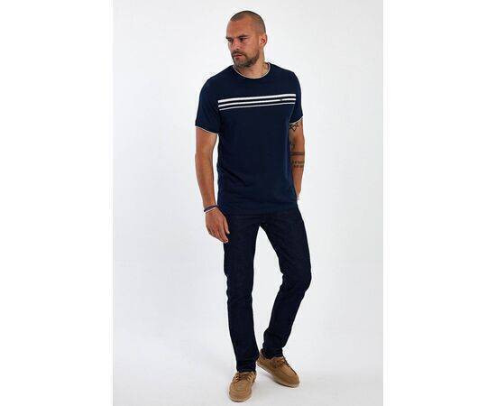 Crew-Neck Striped Short Sleeve T-shirt