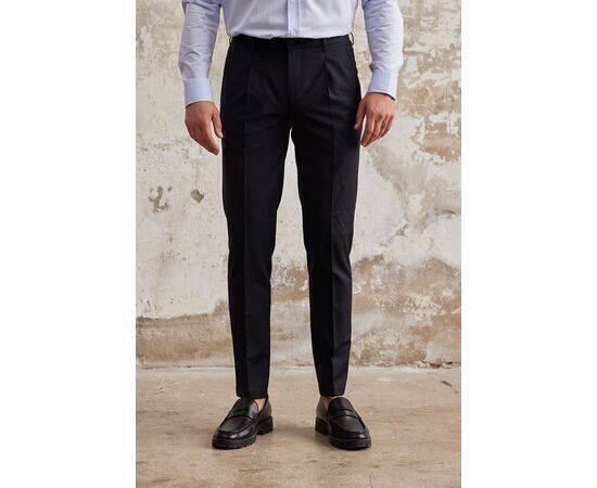 Pleated Trousers with Elastic Waist