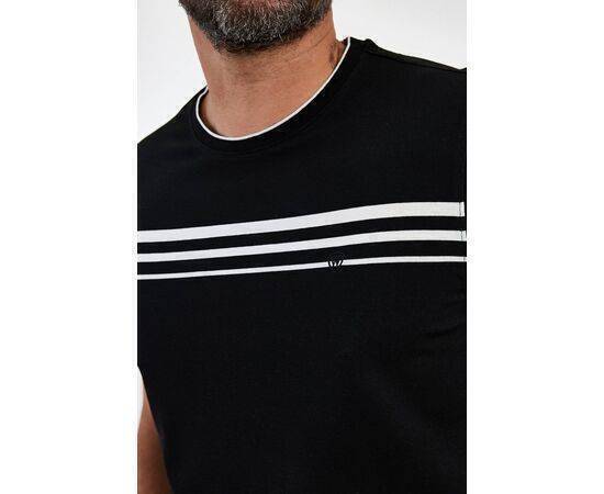 Crew-Neck Striped Short Sleeve T-shirt