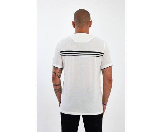 Crew-Neck Striped Short Sleeve T-shirt