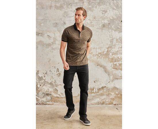 Patterned Polo Neck Short Sleeve T-Shirt