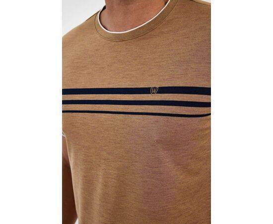 Crew-Neck Striped Short Sleeve T-shirt