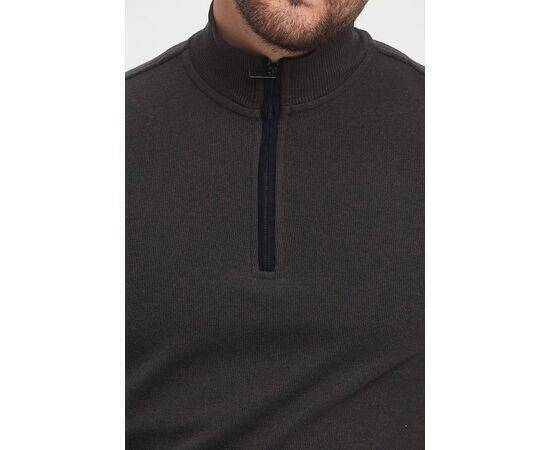 High Collar Sweatshirt with Zipper