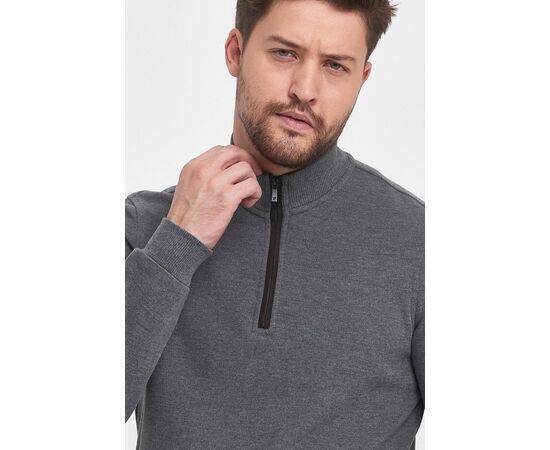 High Collar Sweatshirt with Zipper