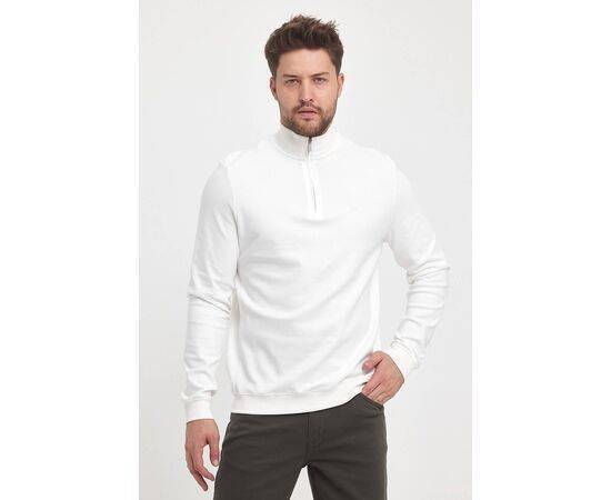 Zippered Stand-Up Collar Sweatshirt