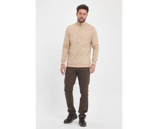 Zippered Stand-Up Collar Sweatshirt