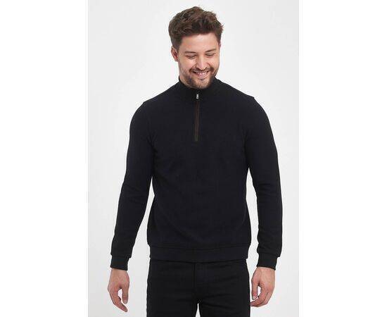 High Collar Sweatshirt with Zipper