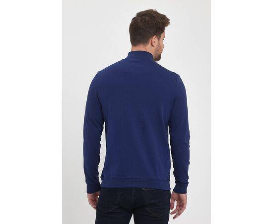 Zippered Stand-Up Collar Sweatshirt