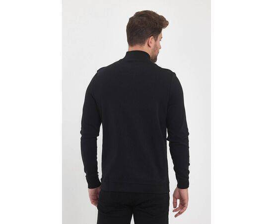 Zippered Stand-Up Collar Sweatshirt