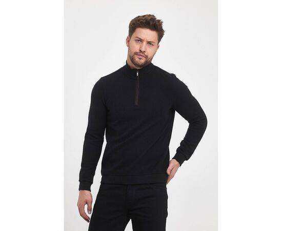 High Collar Sweatshirt with Zipper