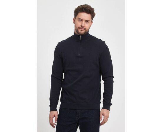 Zippered Stand-Up Collar Sweatshirt