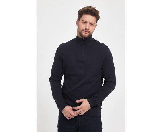 Zippered Stand-Up Collar Sweatshirt