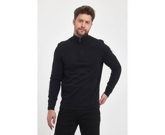 Zippered Stand-Up Collar Sweatshirt