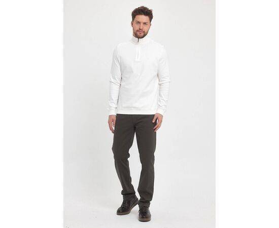 Zippered Stand-Up Collar Sweatshirt